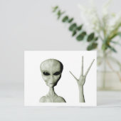 Begrüßung von Alien Postkarte (Stehend Vorderseite)