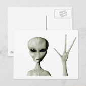 Begrüßung von Alien Postkarte (Vorne/Hinten)