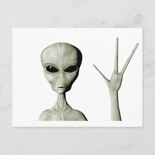 Begrüßung von Alien Postkarte (Vorderseite)