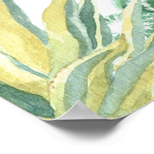 Begrüßung von Aquarellbildern Poster (Ecke)