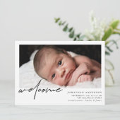 Begrüßung von Baby Birth Ankündigung (Stehend Vorderseite)
