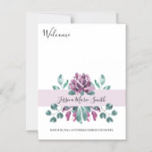 Begrüßung von Baby-Blüten Magnetic Birth Ankündigu Magneteinladung (Vorderseite)