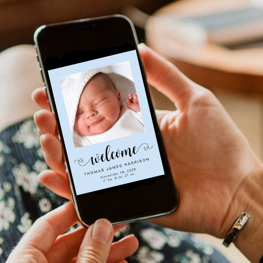 Begrüßung von Baby Boy Fotos Geburtserklärung Ankündigung