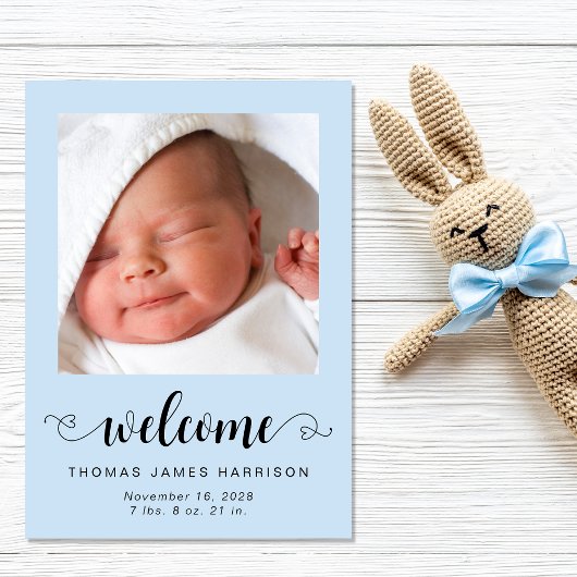 Begrüßung von Baby Boy Fotos Geburtserklärung Ankündigung