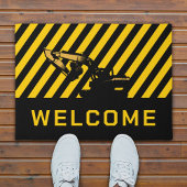 Begrüßung von Baubaggern Fußmatte