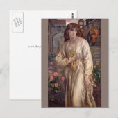 Begrüßung von Beatrice durch Dante Gabriel Rossett Postkarte (Vorne/Hinten)