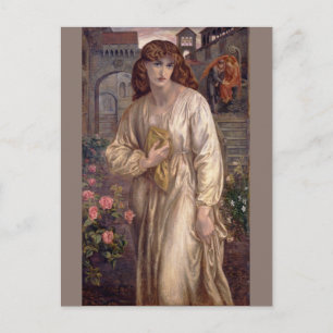 Begrüßung von Beatrice durch Dante Gabriel Rossett Postkarte
