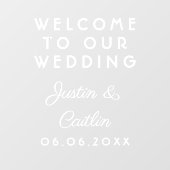 Begrüßung von Begrüßungspaaren - Namensklammer Fensteraufkleber (Blatt)