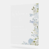 Begrüßung von Blaugrün Acrylschild (Winkel)