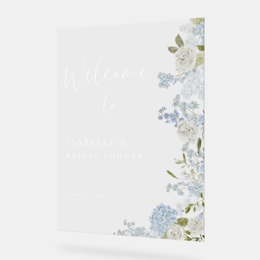 Begrüßung von Blaugrün Acrylschild (Winkel)