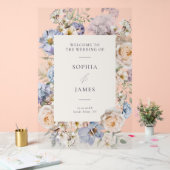 Begrüßung von Blautönen-Hochzeitsfeiern Acrylschild (Hochzeit)