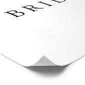 Begrüßung von Brautparty Party Poster (Ecke)