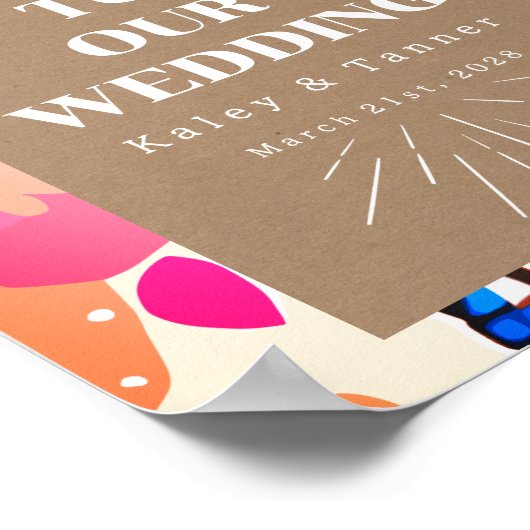 Begrüßung von Bright Cutouts Poster (Ecke)