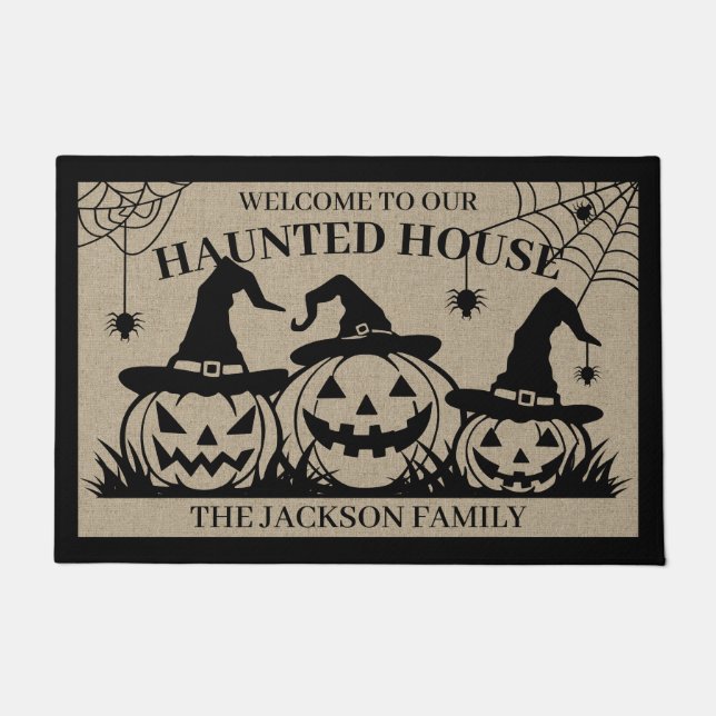 Begrüßung von Creepy Pumpkin Patch Fußmatte (Vorderseite)