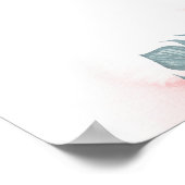 Begrüßung von Dusty Blue and Blush Beach Poster (Ecke)