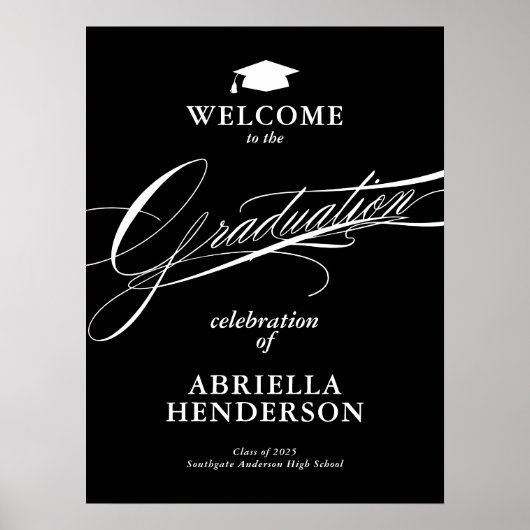 Begrüßung von eleganten und formalen Skriptschrift Poster (Vorne)