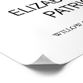 Begrüßung von eleganten weißen und schwarzen Kalli Poster (Ecke)