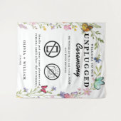 Begrüßung von Floral Boho Unplugged Wandteppich (Vorderseite (Horizontal))