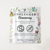 Begrüßung von Floral Boho Unplugged Wandteppich (Vorderseite)