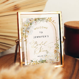 Begrüßung von Floral Meadow Brautparty Poster