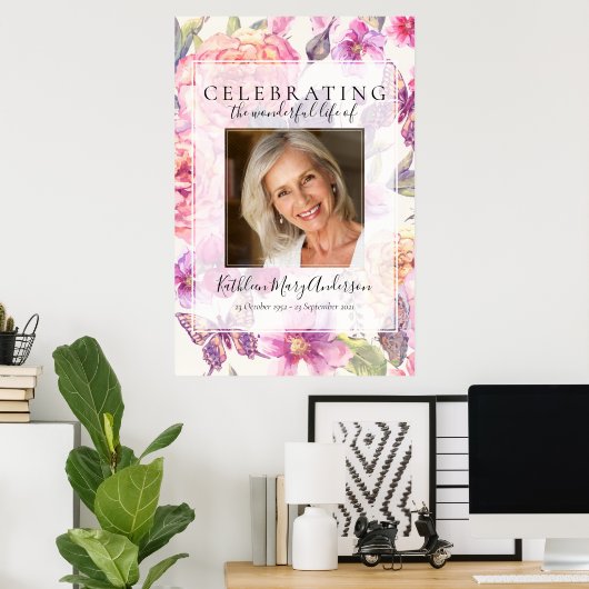 Begrüßung von Floralgedanken Poster (Heimbüro)