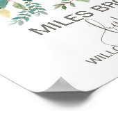 Begrüßung von Foliage Baptisc Poster (Ecke)