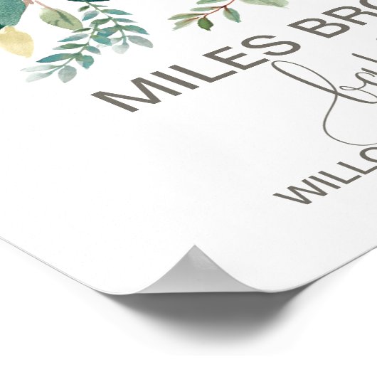 Begrüßung von Foliage Baptisc Poster (Ecke)