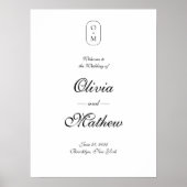 Begrüßung von formalen Skriptmonogrammen Poster (Vorne)