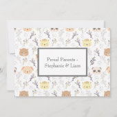 Begrüßung von Foto Script Stats Geburtsankündigung Ankündigung (Rückseite)