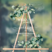 Begrüßung von Greenery Wedding Acrylschild (Neutral)