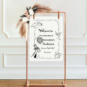 Begrüßung von Hand Drawn Graduation Party im Doodl Poster