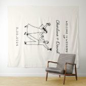 Begrüßung von Hand Drawn Scribble Wandteppich (Beispiel (Horizontal))