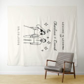 Begrüßung von Hand Drawn Scribble Wandteppich (Beispiel (Horizontal))