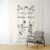 Begrüßung von Hand Drawn Scribble Wandteppich (Beispiel)