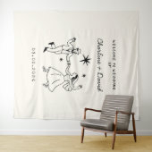 Begrüßung von Hand Drawn Scribble Wandteppich (Beispiel (Horizontal))