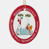 Begrüßung von Haustieren aus der Tierklinik Keramik Ornament (Rechts)