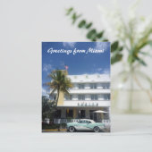Begrüßung von Hotelkarossen Postkarte (Stehend Vorderseite)