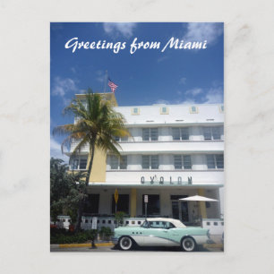 Begrüßung von Hotelkarossen Postkarte
