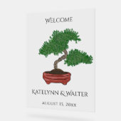 Begrüßung von Japanisch Bonsai Tree Acrylschild (Winkel)