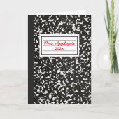 Begrüßung von Lehrerkompositionen Karte (Vorderseite)