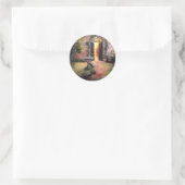 Begrüßung von Lichtklebern Runder Aufkleber (Tasche)