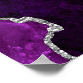 Begrüßung von lila und silbernen Agate Poster (Ecke)