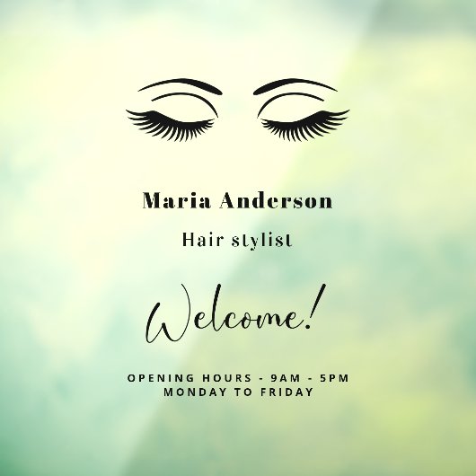 Begrüßung von Makeup-Künstlern Fensteraufkleber (Blatt 3)