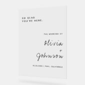 Begrüßung von Minimalistischen Skripten Acrylschild (Winkel)