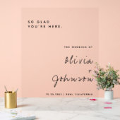 Begrüßung von Minimalistischen Skripten Acrylschild (Hochzeit)