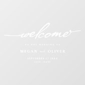 Begrüßung von Minimalistischen Skripten Fensteraufkleber (Blatt)