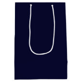 Begrüßung von Navy Blue Classic Mittlere Geschenktüte (Rückseite)