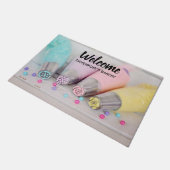 Begrüßung von Pastell-Cake-Dekorationen Fußmatte (Schrägansicht)