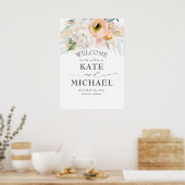 Begrüßung von Peach and Pink Vintage Poster (Küche)