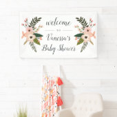Begrüßung von Peach Meadow Bridal oder Babydusche Banner (Insitu)